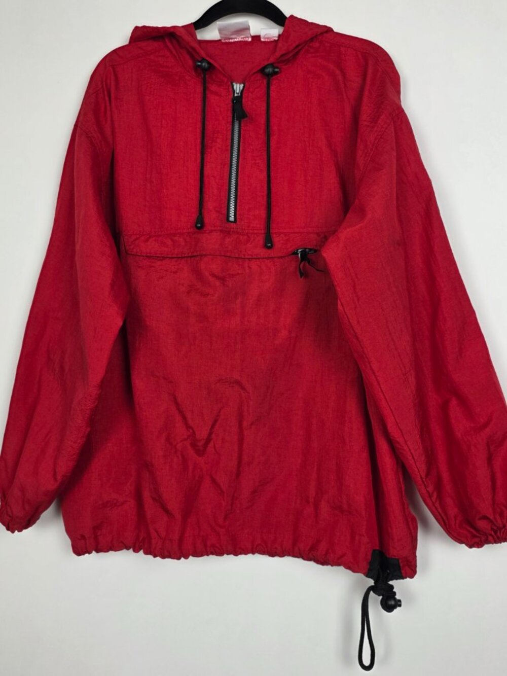 Vintage Marlboro Unlimited Anorak 1/4 Zip Mens Medium Red Pullover Windbreaker